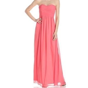 Donna Morgan Stephanie Long Strapless Dress